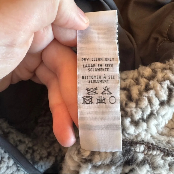 Thread & Supply Women  Teddy Fleece Sherpa Coat Long Sleeve Charcoal Sz L EUC - Picture 13 of 14